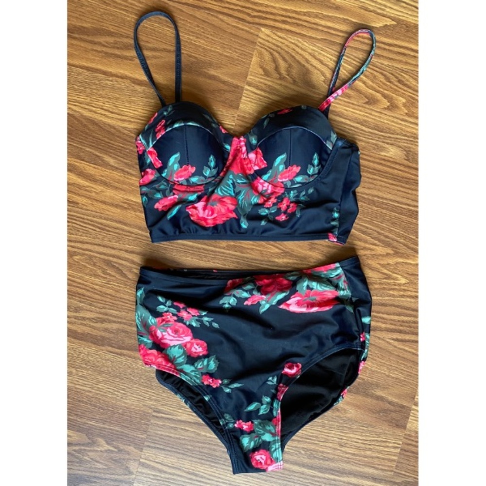 Albion Floral High Waisted Swimsuit Two Piece